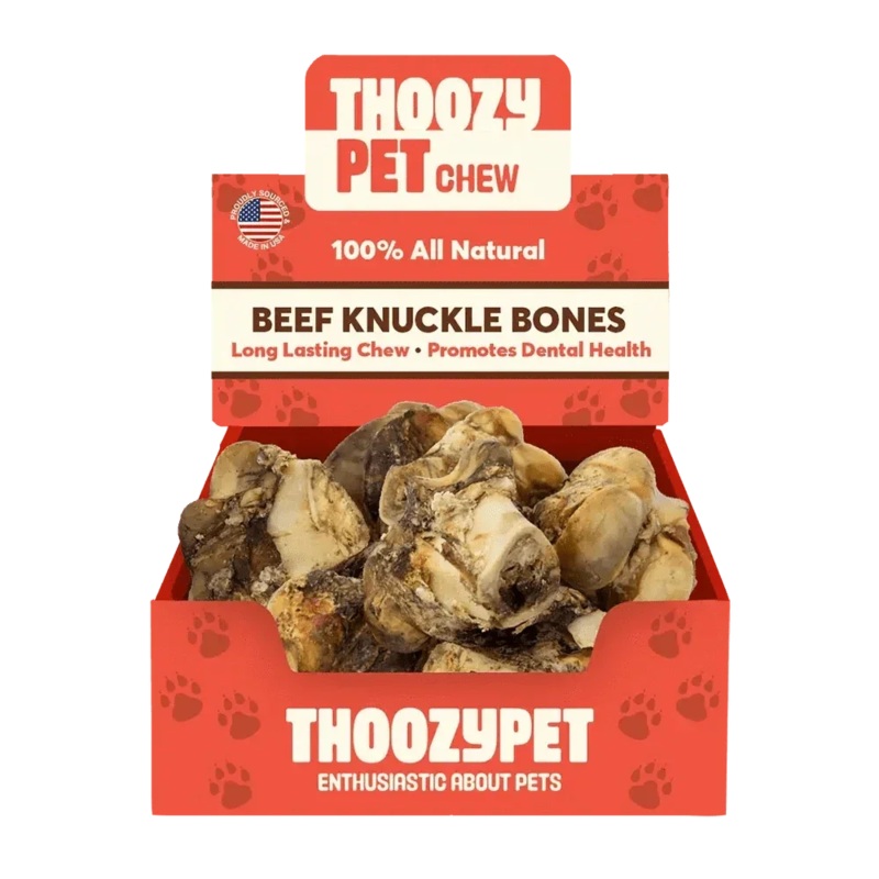 ThoozyPet USA-Sourced Beef Knuckle Bone Dog Chews 10ct