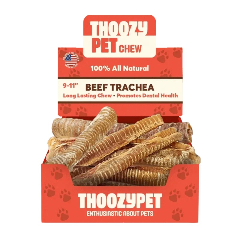 ThoozyPet USA-Sourced Beef Trachea Dog Chews 4-6″ 20ct