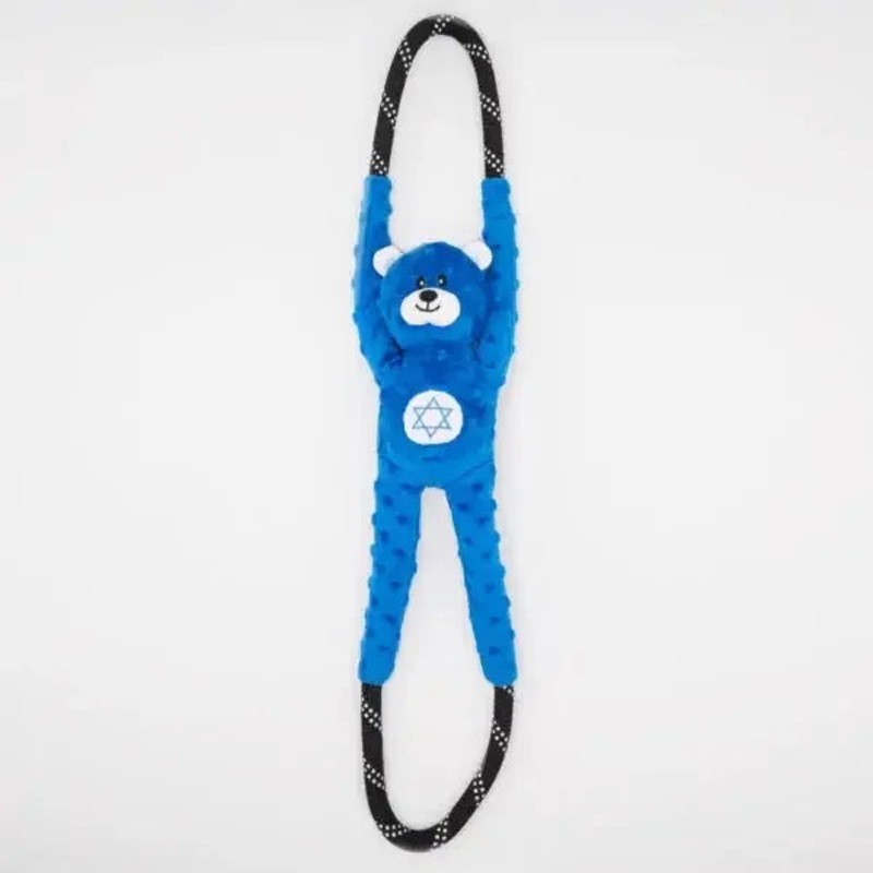 Zippy Paws Hanukkah RopeTugz Bear Dog Toys