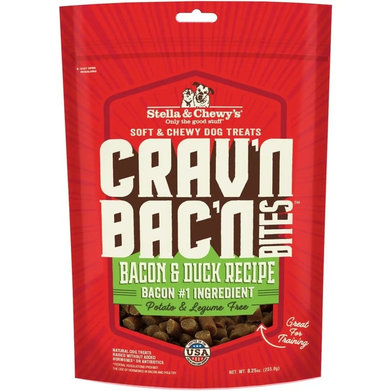 Stella & Chewys Dog Crav’N Bacon Bites Duck 8.25Oz