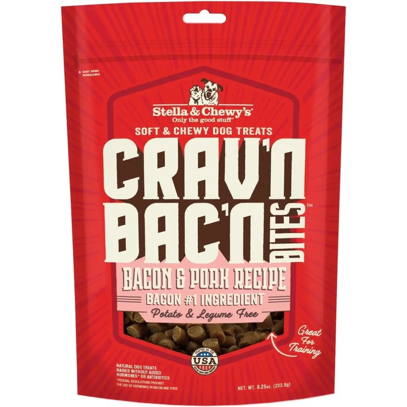 Stella & Chewys Dog Crav’N Bacon Bites Pork 8.25Oz