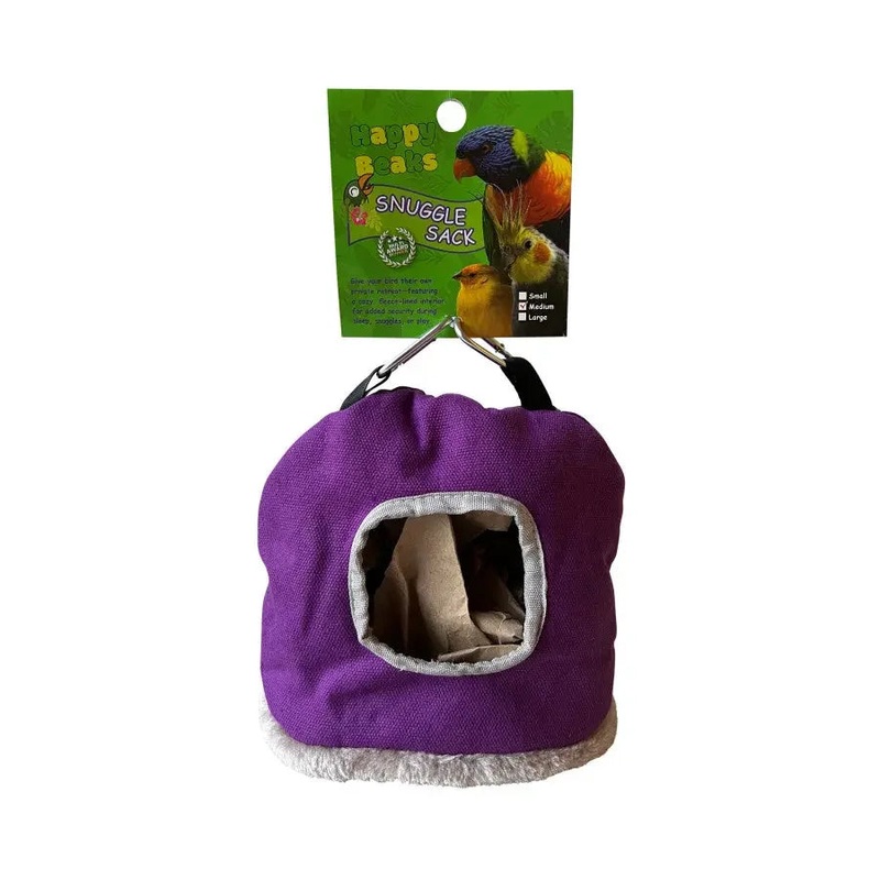 A & E Cages Happy Beaks Snuggle Sack Bird Hut Small