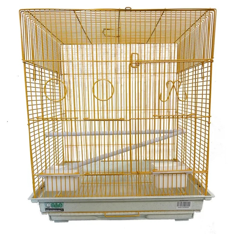 A & E Cages Light Wire Flat Top Cage Green/Red/Blue/Yellow 18In X 18 in