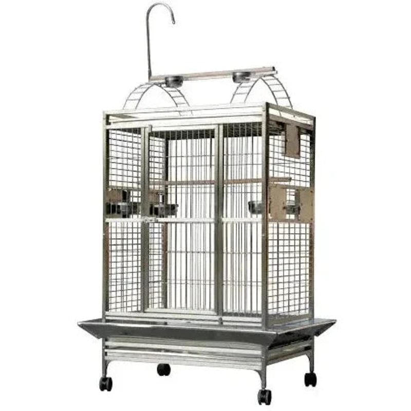 A & E Cages Stainless Steel Bird Cage PlayTop 18″x18″x54″