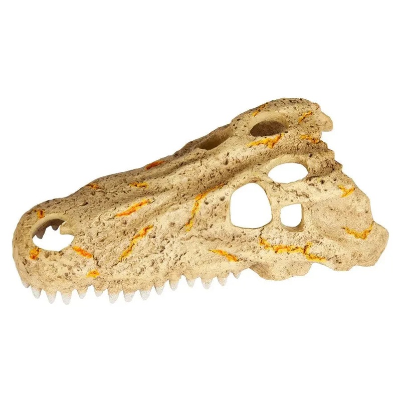 Zilla Crocodile Skull Rapid Sense Decor Reptile Supply Medium