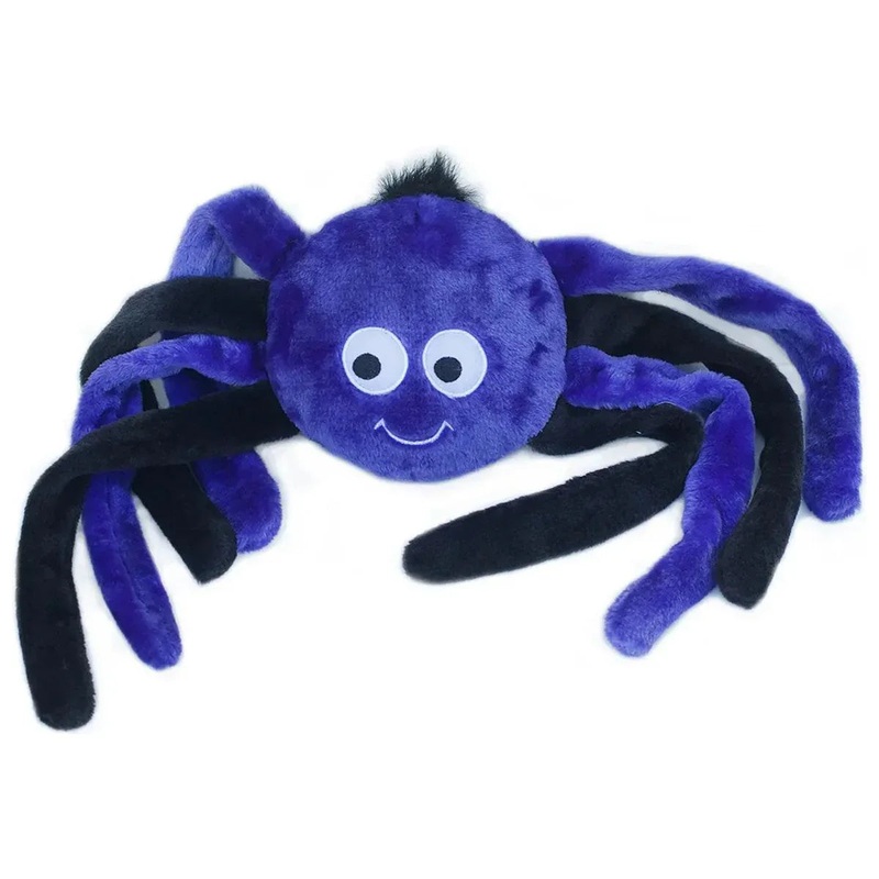 ZippyPaws Grunterz Spider Dog Toys Small Purple