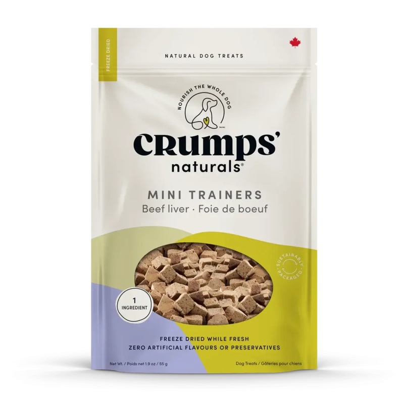 Crumps’ Naturals Mini Trainers Freeze Dried Beef Liver Dog Treats 1.8oz
