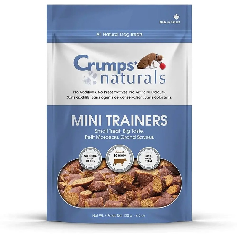 Crumps’ Naturals Mini Trainers Semi-Moist Beef Dog Treats 4.2oz