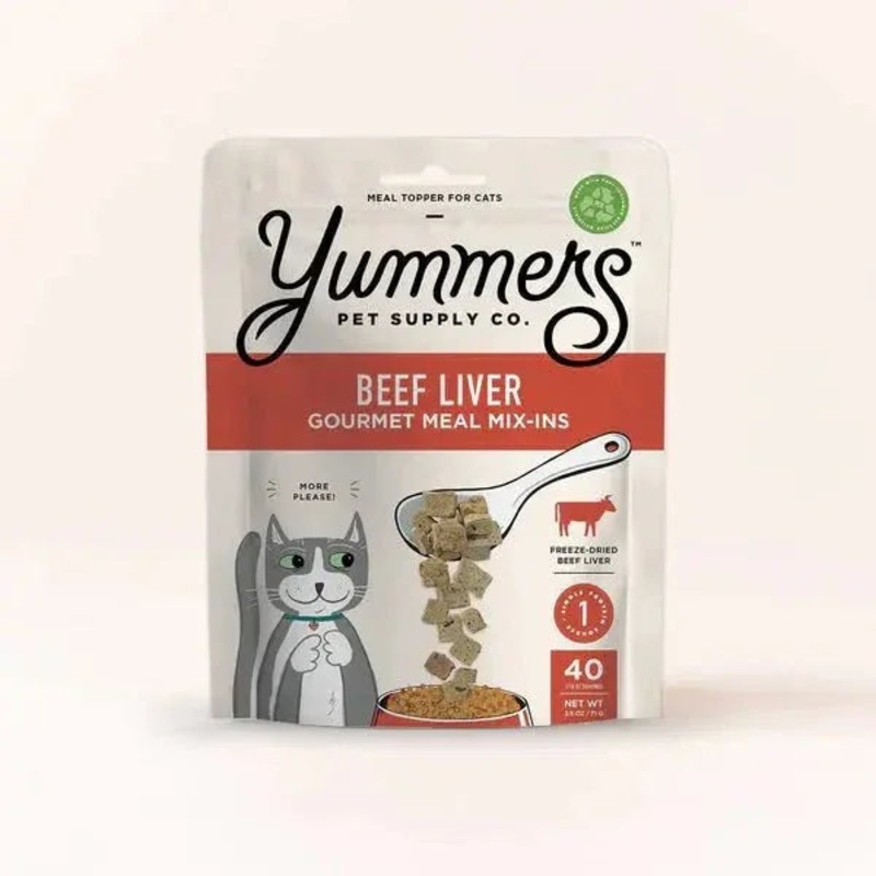 Yummers Freeze dried Beef Liver Gourmet Meal Mix in for Cats Food Topper, 2.5 oz.