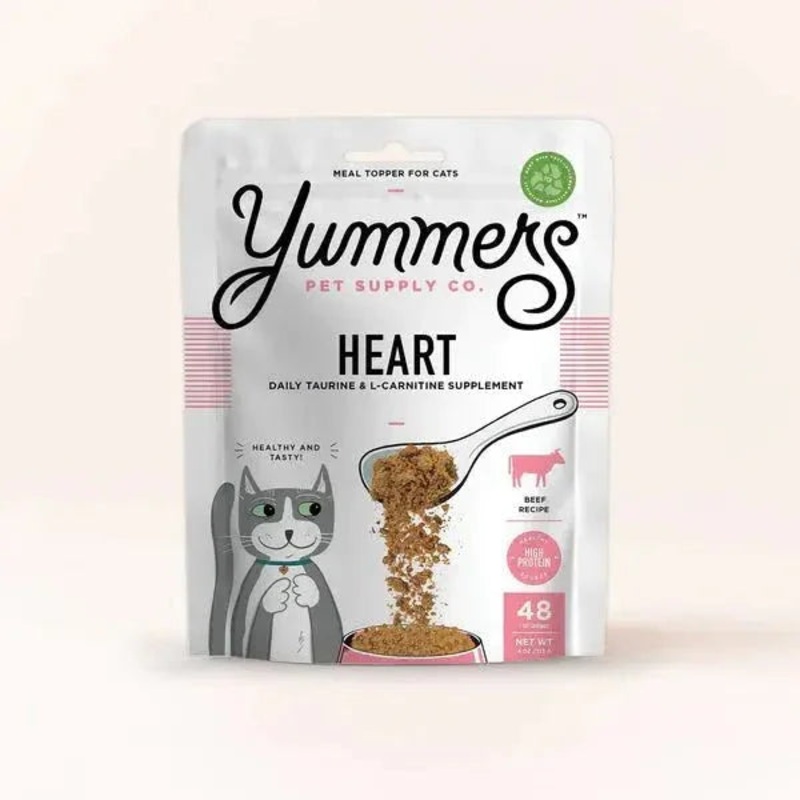 Yummers Heart Aid  Beef Supplement Mix-in for Cats Food Topper 4 oz