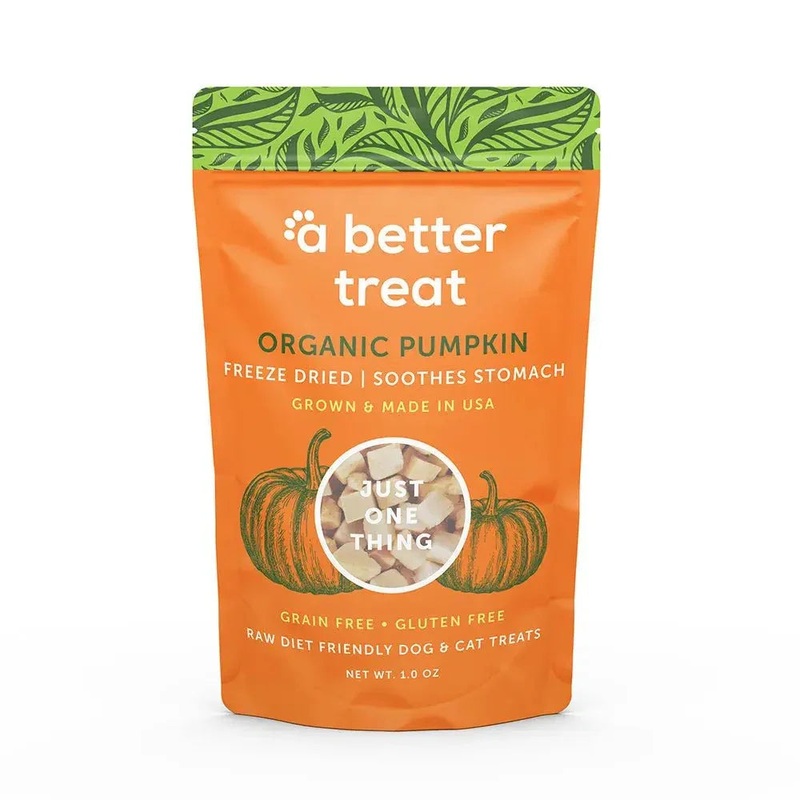 A Better Treat Freeze Dried Raw USDA Organic Pumpkin Dog and Cat Treats