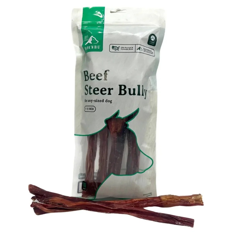 BarkNBig Beef Steer Bully Dog Treats Mini 5-6″ 15ct