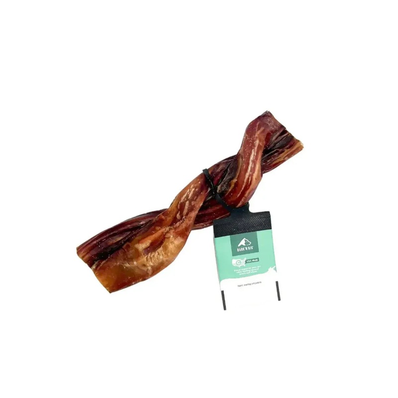 BarkNBig Beef Steer Bully Twist Dog Treats 5-6″ 25ct