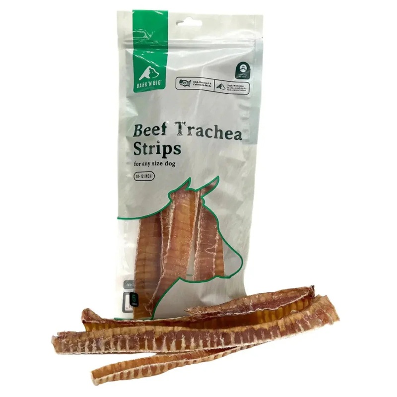 BarkNBig Beef Trachea Strips Dog Treats 10-12″ 5ct