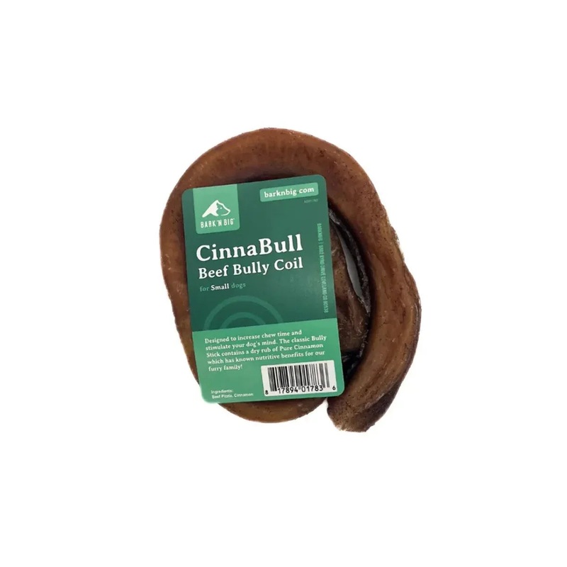 BarkNBig CinnaBull Bully Coil Dog Treats 1ct Small