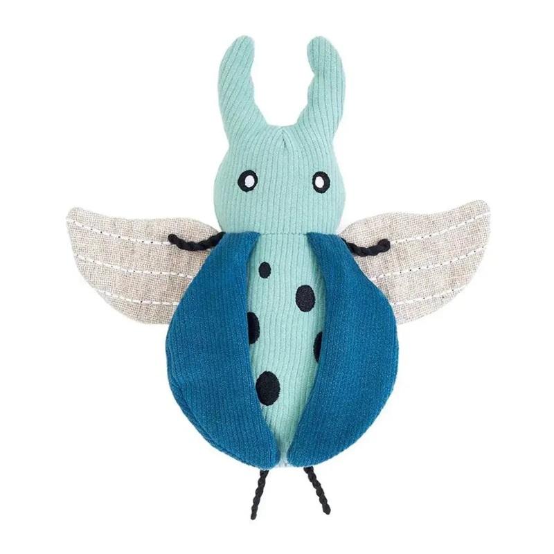 ZippyPaws EcoZippy Corduroy Critter Plush Dog Toy Beetle
