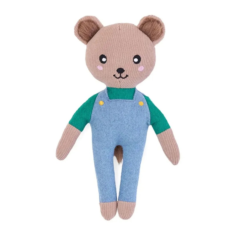 ZippyPaws EcoZippy Felt Friends Plush Dog Toy Benjamin the Bear