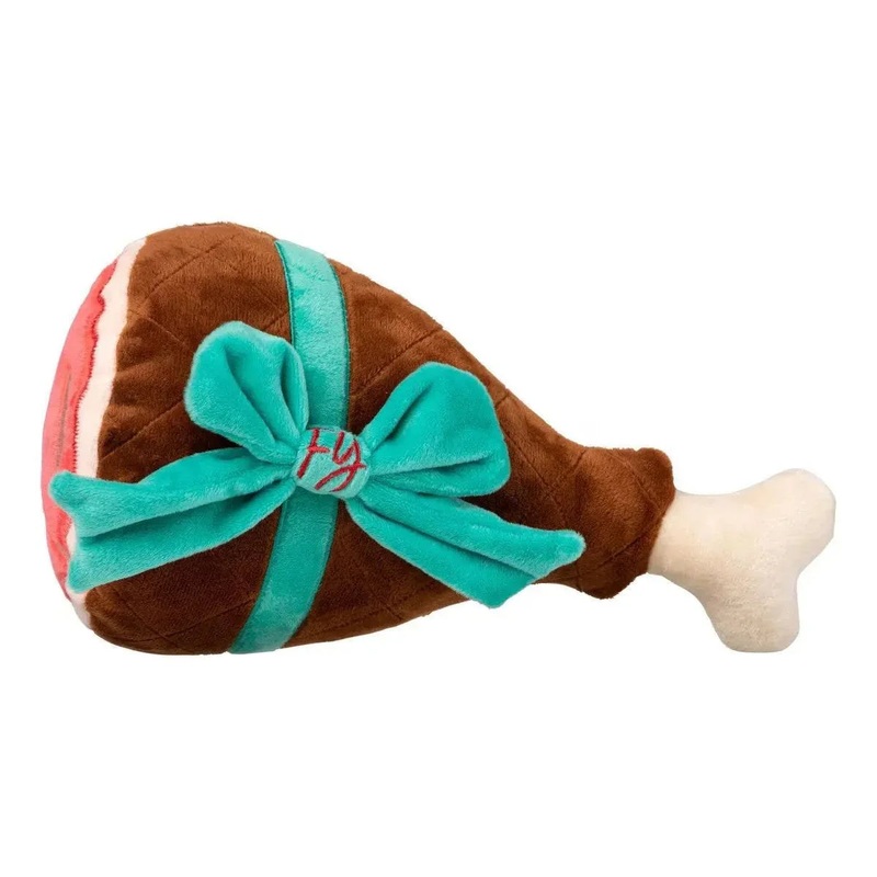 FuzzYard Humongous Holiday Ham Plush Dog Toy Small