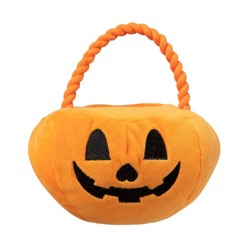 FuzzYard Trick or Treat Pumpkin Basket Plush Dog Toy