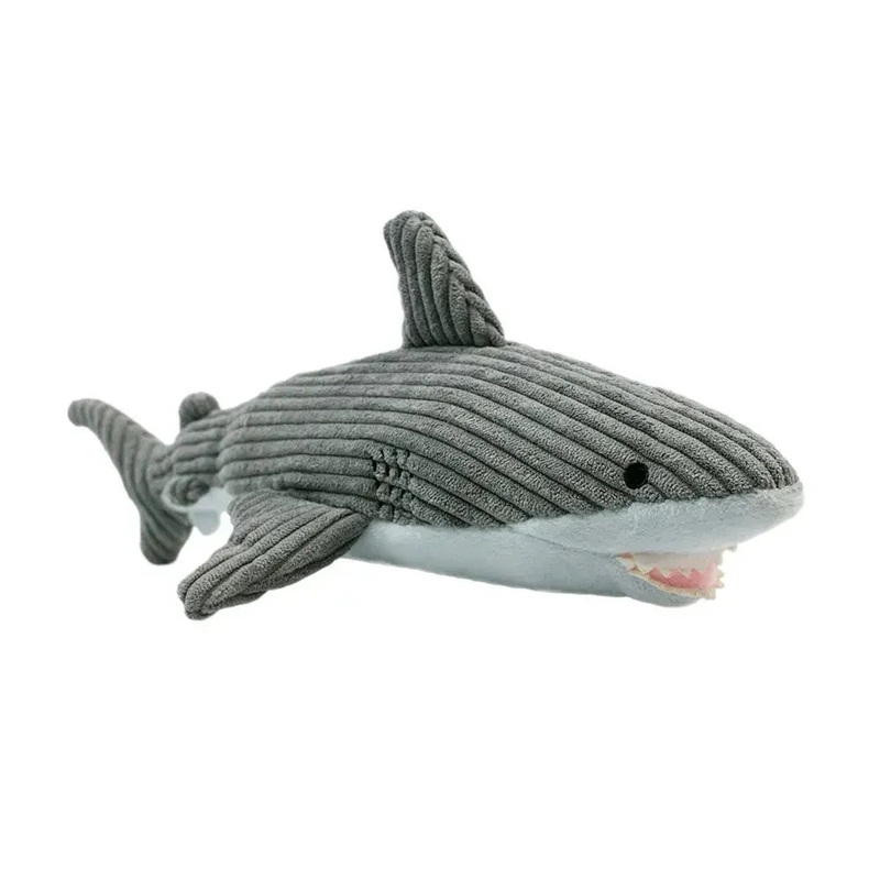 Tall Tails Crunch Shark Dog Toys 14″