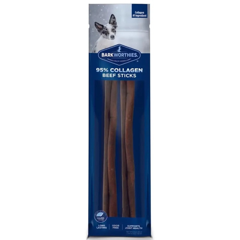 Barkworthies Collagen Beef Sticks Plain 12″ 2pk