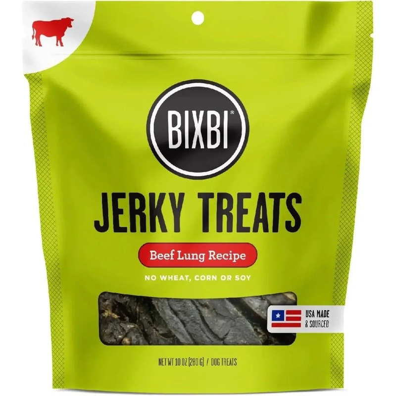 BIXBI Original Jerky Dog Treats 10 oz Beef Lung