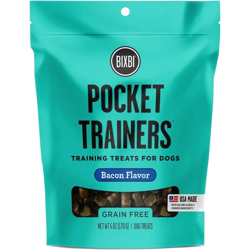 BIXBI Pocket Trainers Grain-Free Dog Treats 6oz. Bacon