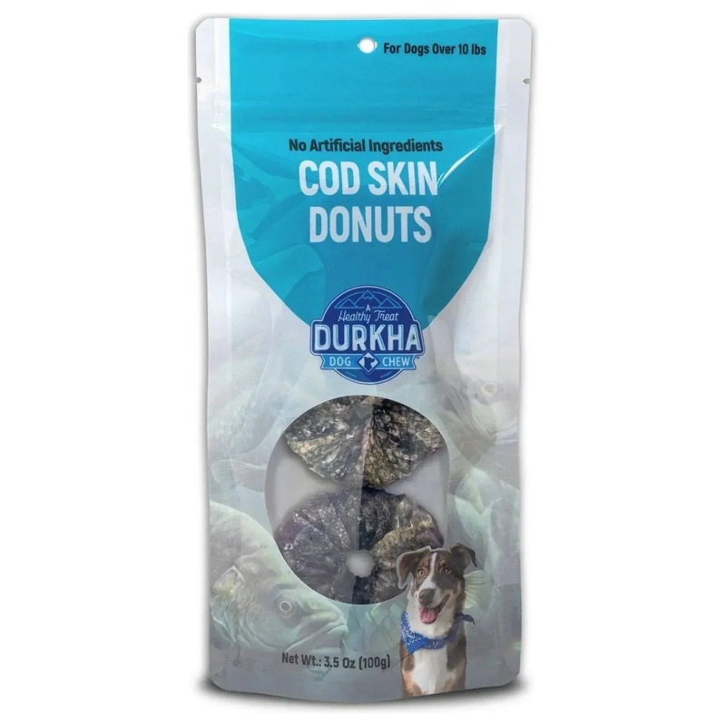 Durkha Cod Skin Donut Dog Treat Small