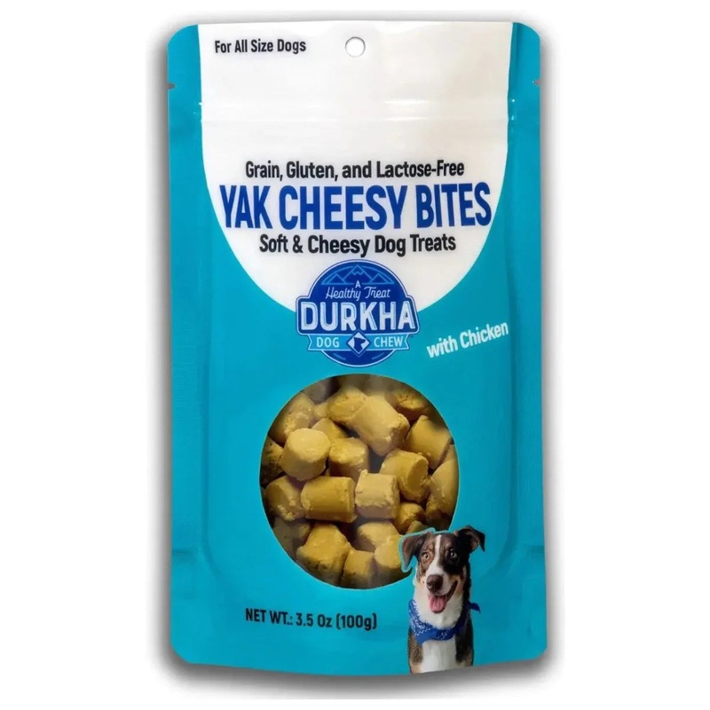 Durkha Yak Cheesy Bites Training Dog Treat 3.5oz Cheesy w/Chicken
