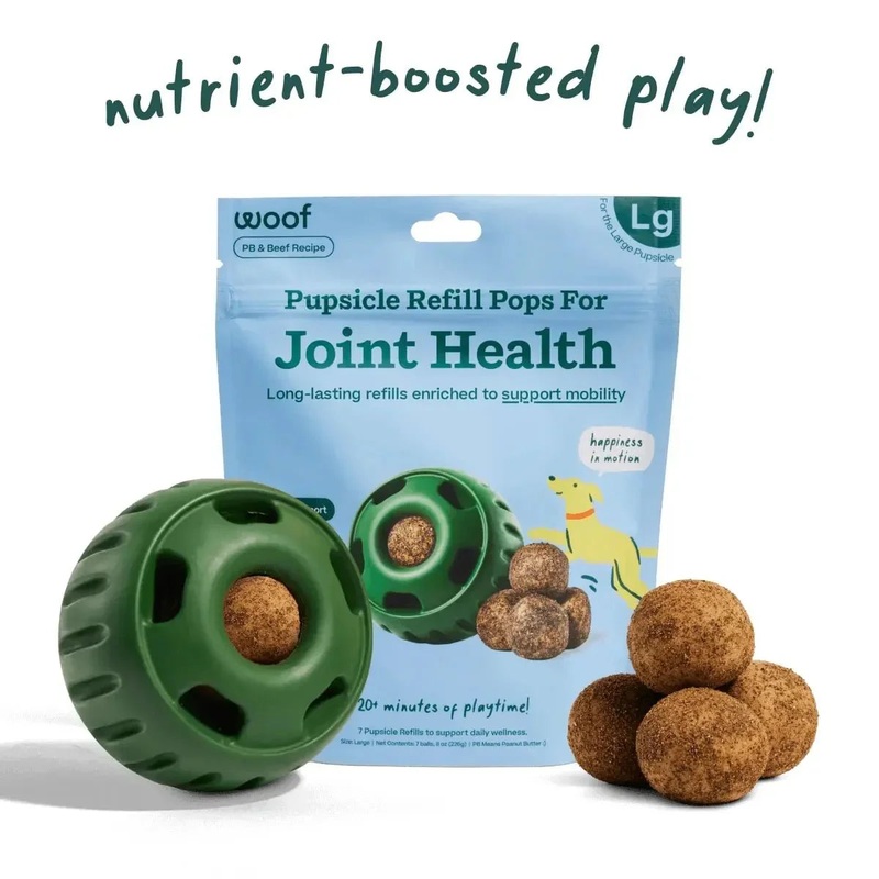 Woof Pupsicle Hip & Joint Health Pop Refills Long Lasting Lickable Dog Treats Small