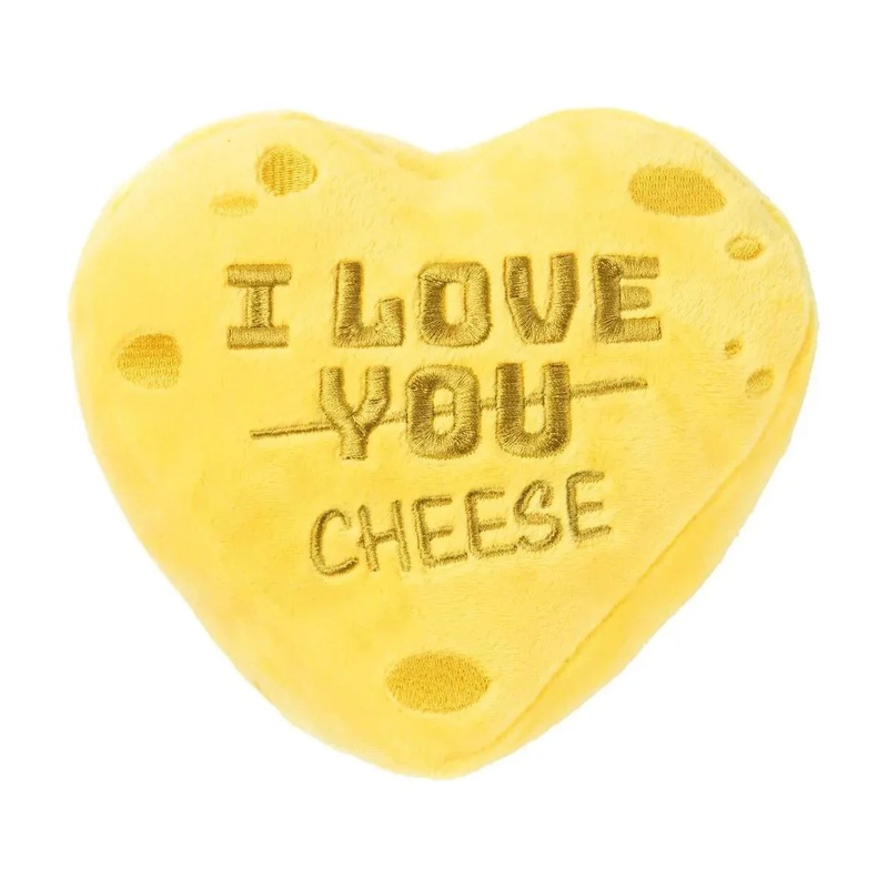 FuzzYard Cheese Heart Plush Dog Toy