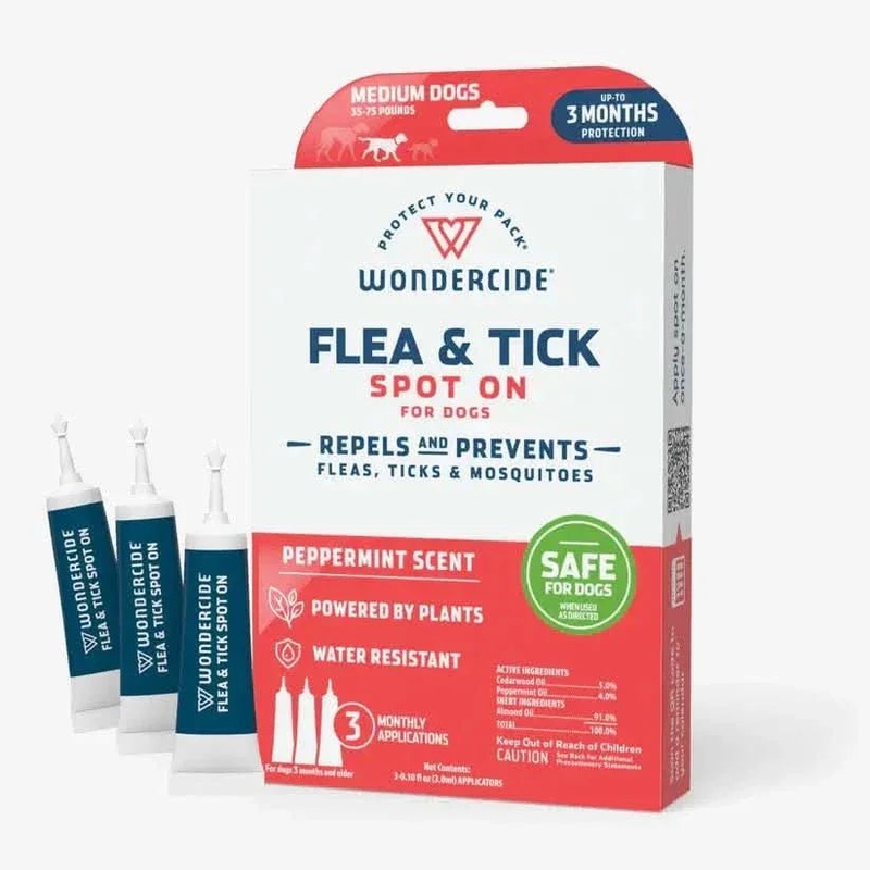 Wondercide Flea & Tick Spot On for Dogs Peppermint Small