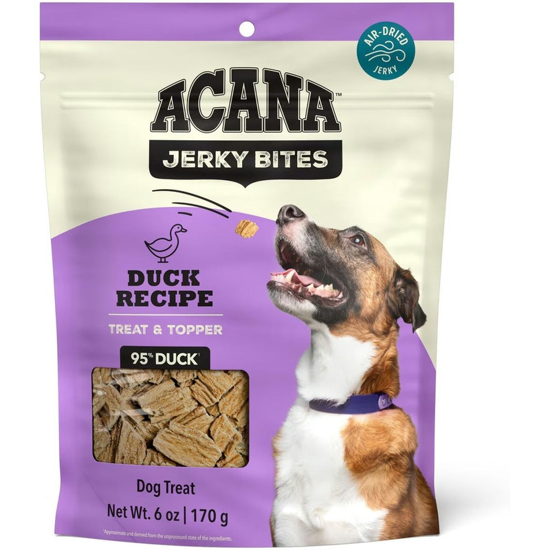 ACANA Jerky Bites Duck Flavor High-Protein Dog Treats 6 oz