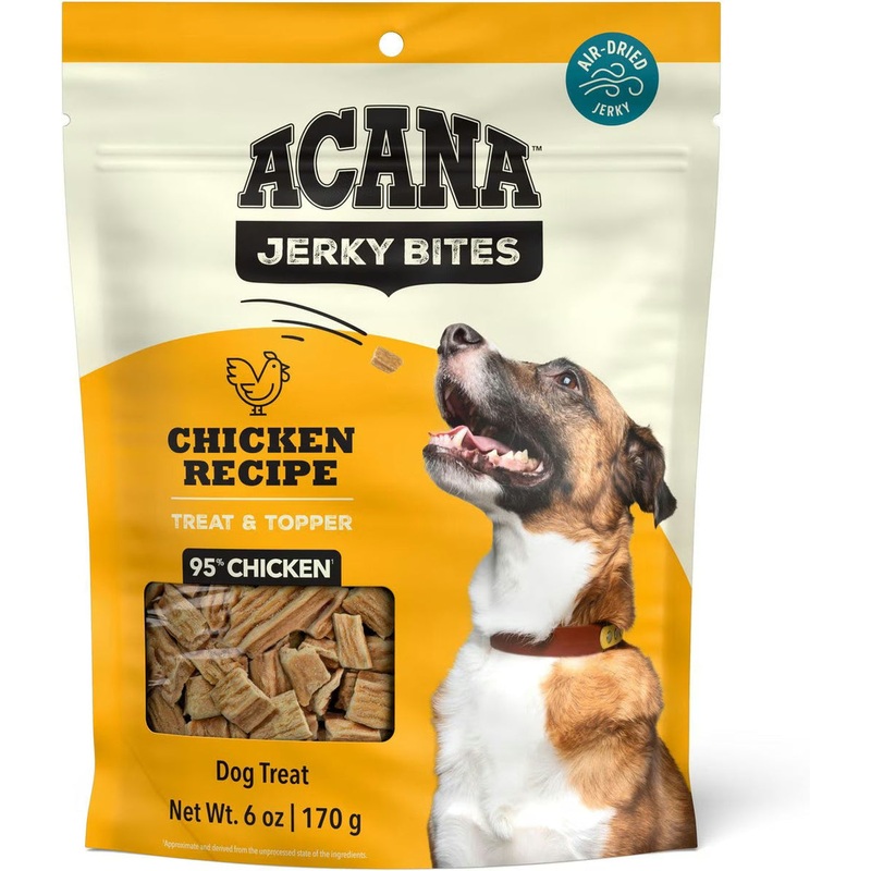 ACANA Jerky Bites Poultry Flavor High-Protein Jerky Dog Treats 6 oz