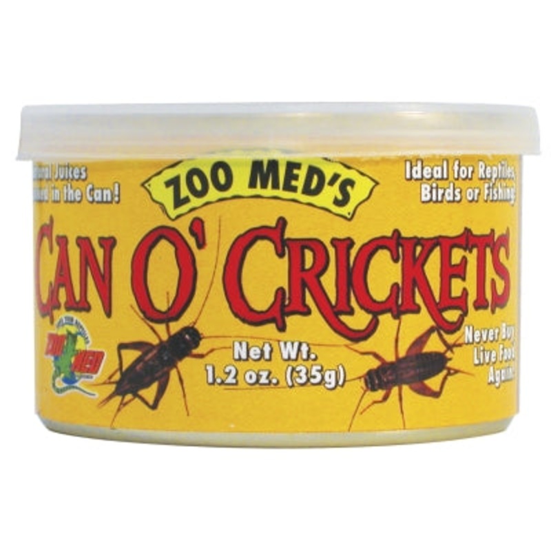 Zoo Med Laboratories Can O? Crickets for Most Lizards  Turtles  Fish  Birds & Small Animals Food 1.2 Oz