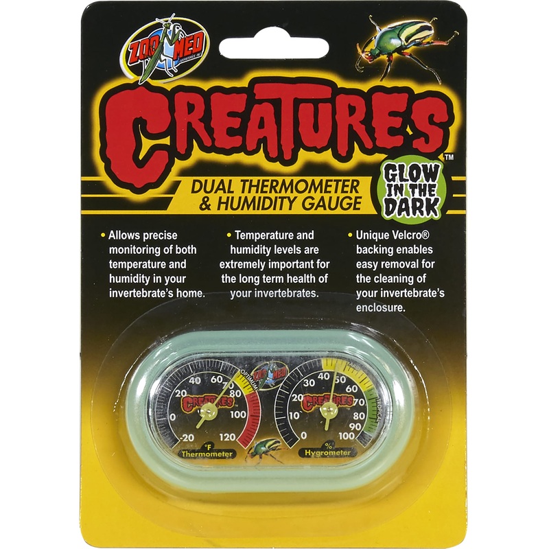 Zoo Med Laboratories Creatures Dual Thermometer & Humidity Gauge