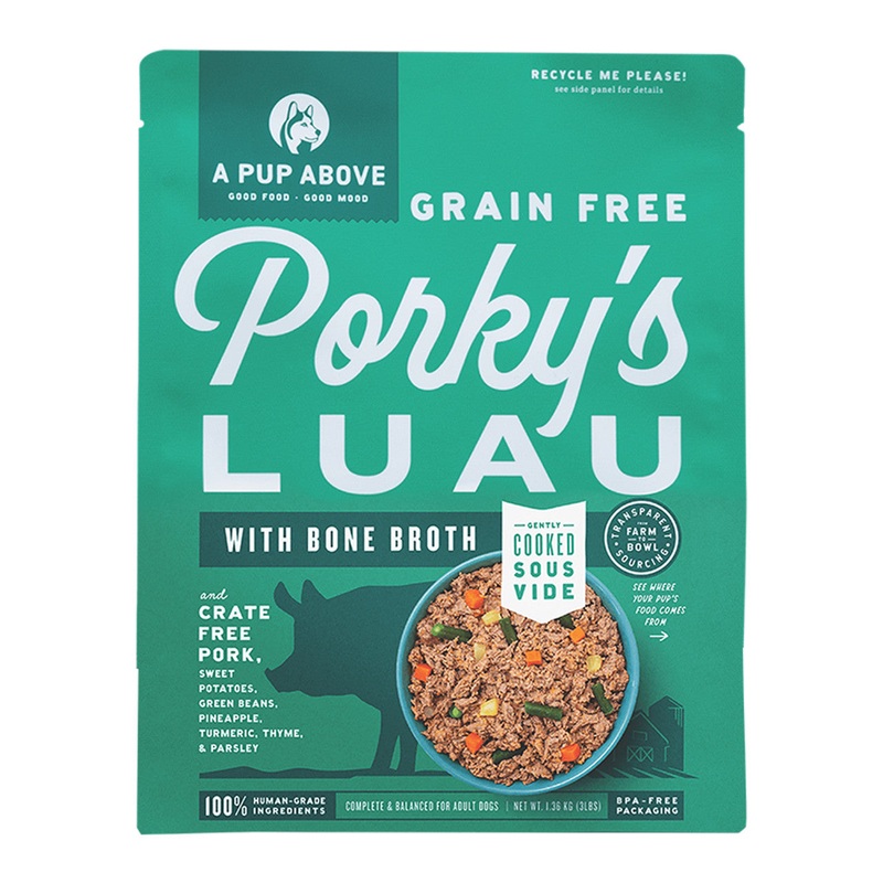 A Pup Above Gently Cooked Grain Free Porky’s Luau w/ Bone Broth Frozen Dog Food 3lb