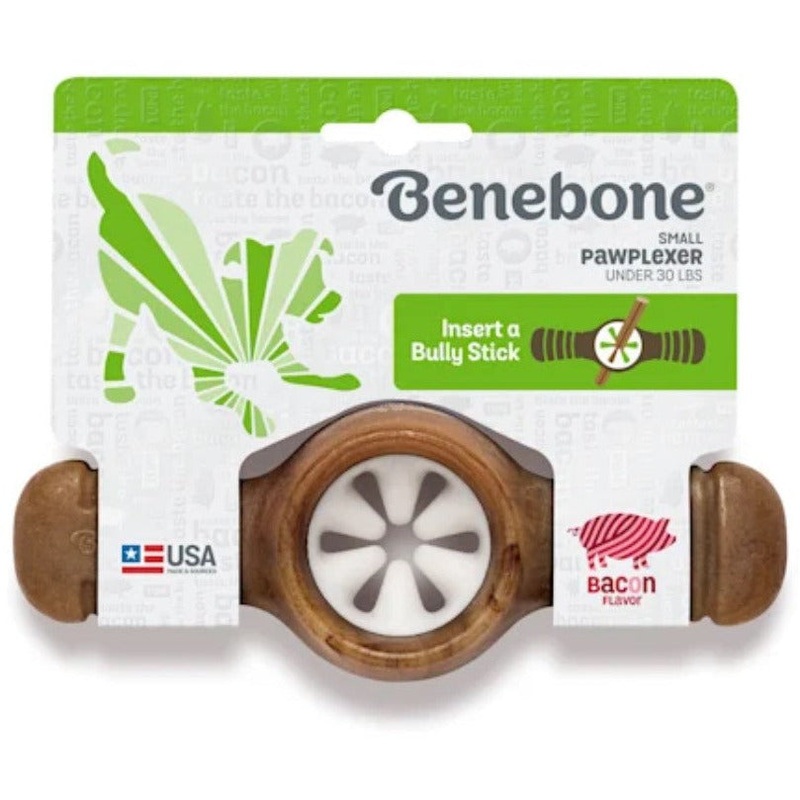 Benebone Pawplexer Interactive Dog Chew Toy  Bacon Flavor Medium
