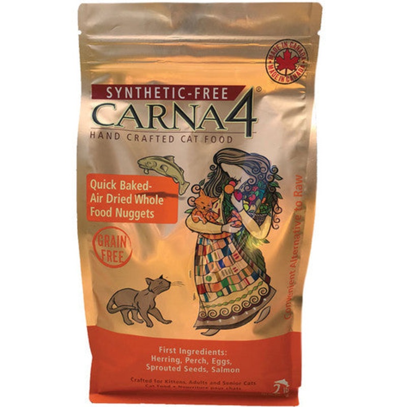 Carna4 Grain-Free Fish Cat Food  2 lb (Air-Dried Whole Food Nuggets)
