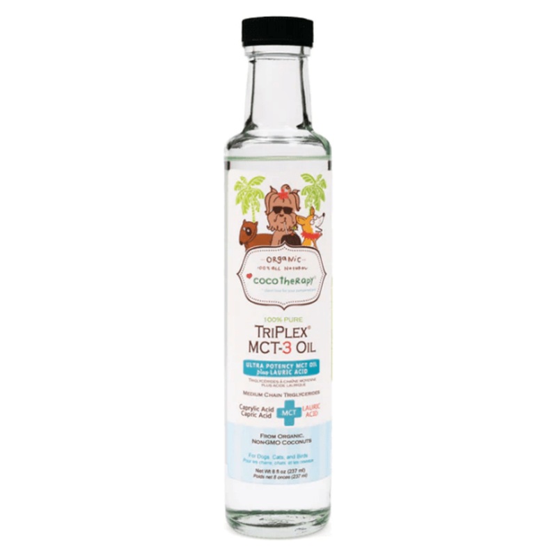 CocoTherapy TriPlex MCT-3 Oil – Ultra-Potent MCT Oil for Pets 8 oz. – Small
