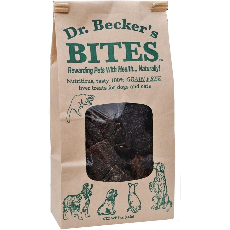 Dr. Beckers Beef Bites  100% Grain-Free Beef Liver Treats for Dogs & Cats (5 oz)