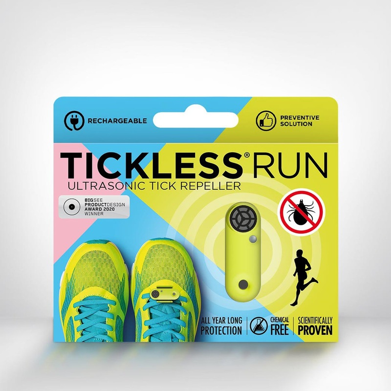 Tickless RUN Ultrasonic Tick Repeller  Rechargeable, Chemical-Free Protection for Runners & Outdoor Enthusiasts Neon
