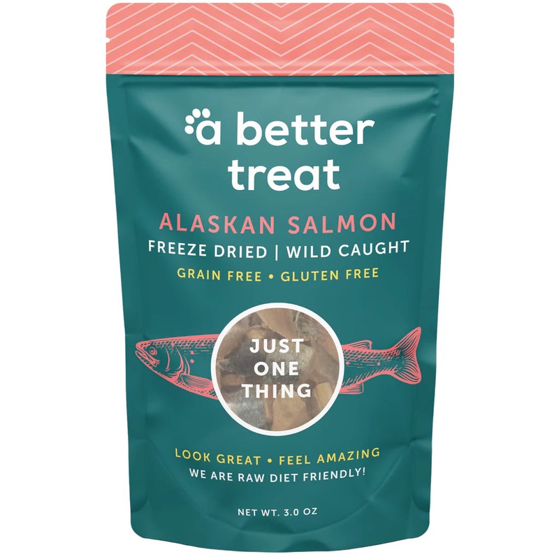 A Better Treat Freeze-Dried Alaskan Salmon  Wild-Caught Dog & Cat Treats, 3 oz