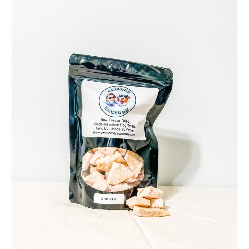Awesome Rawsome Freeze-Dried Chicken Breast Treats  Single Ingredient, High-Protein, & Made in Oroville, CA