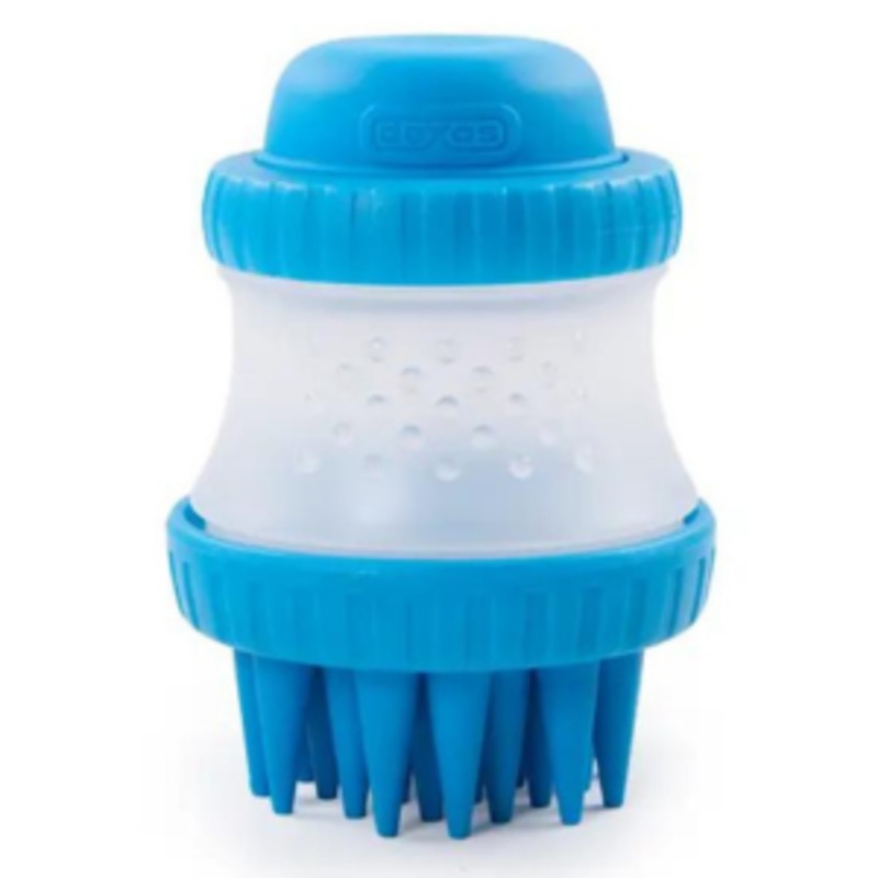 Dexas ScrubBuster Silicone Dog Washing Brush Pro Blue