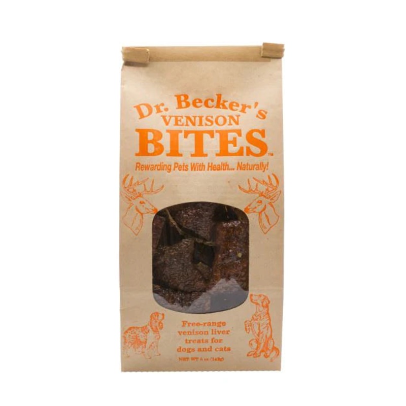 Dr. Becker’s Venison Bites – Iron Rich Venison Liver Treats for Dogs & Cats (5 oz)