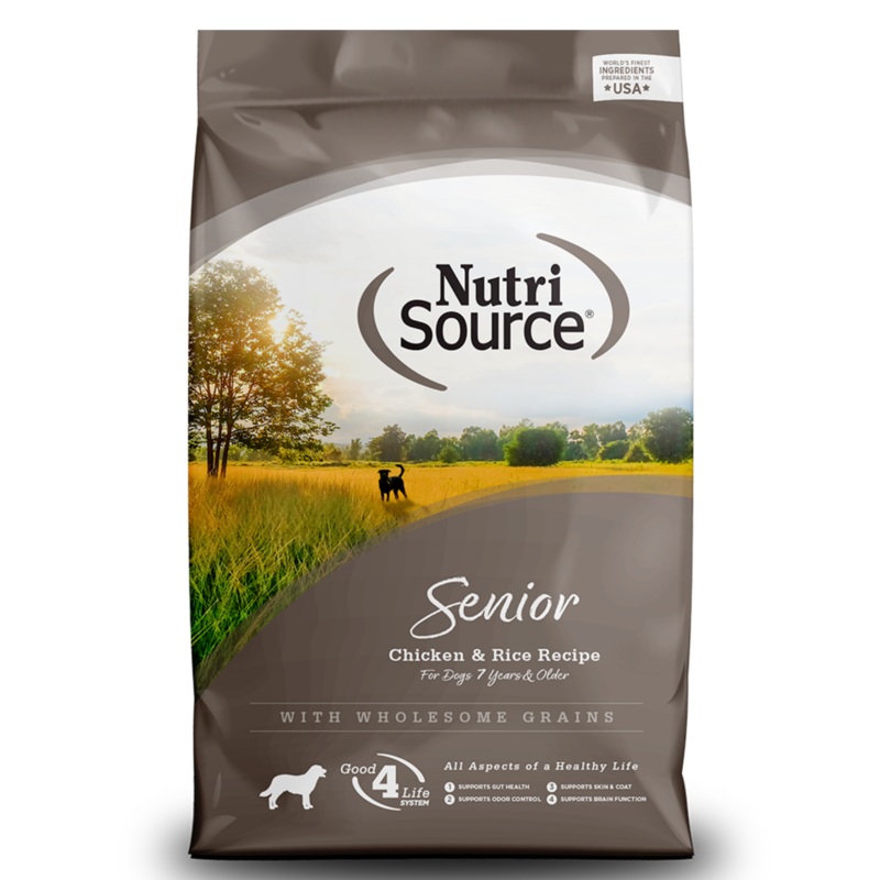 NutriSource Senior Chicken & Rice Formula Dry Dog Food 26 lbs