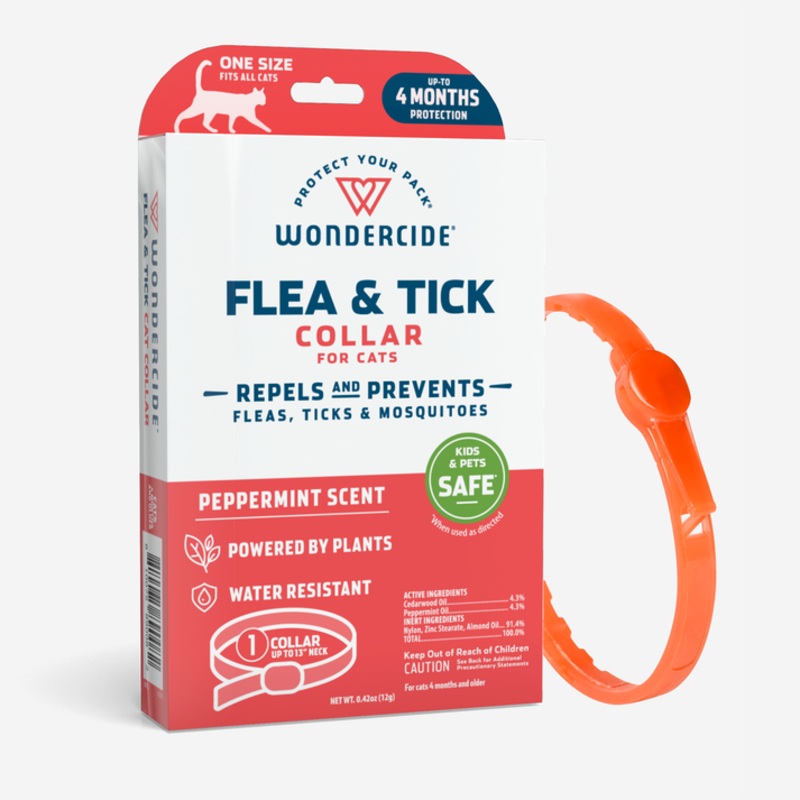 Wondercide Flea & Tick Collar for Cats  Natural, Plant-Based Protection with Essential Oils