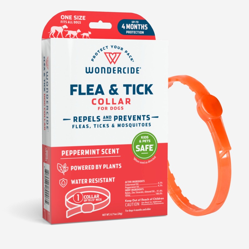 Wondercide Flea & Tick Collar for Dogs  Natural, Plant-Based Protection with Essential Oils -One Size Fits All