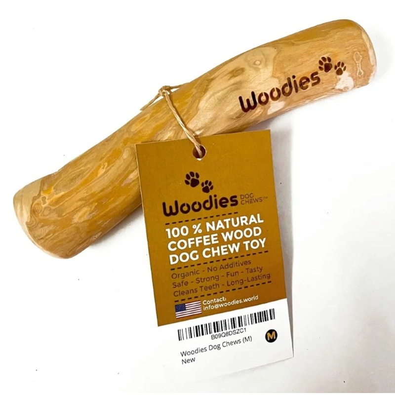 Woodies Coffee Wood Dog Chew  100% Natural & Long-Lasting Small